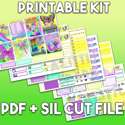 Vertical PRINTABLE Kit: Flutter