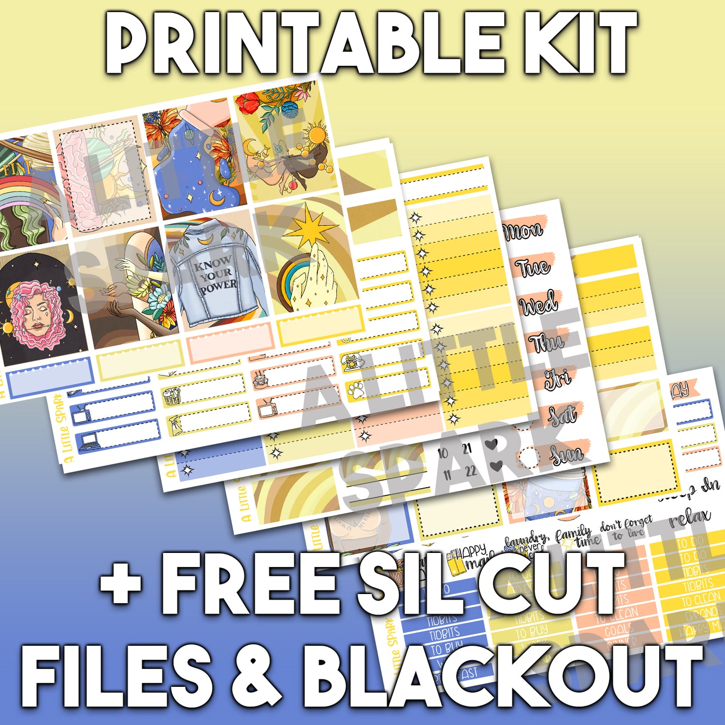 Vertical PRINTABLE Kit: Power