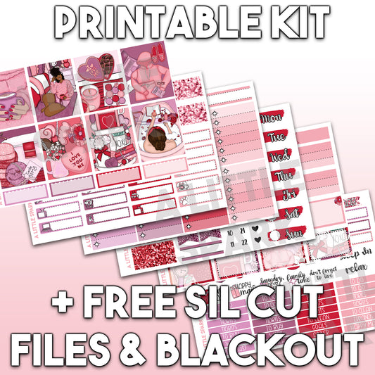 Vertical PRINTABLE Kit: Love Yourself