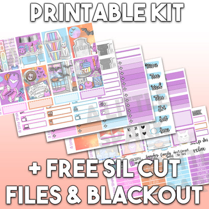 Vertical PRINTABLE Kit Pastel Chills