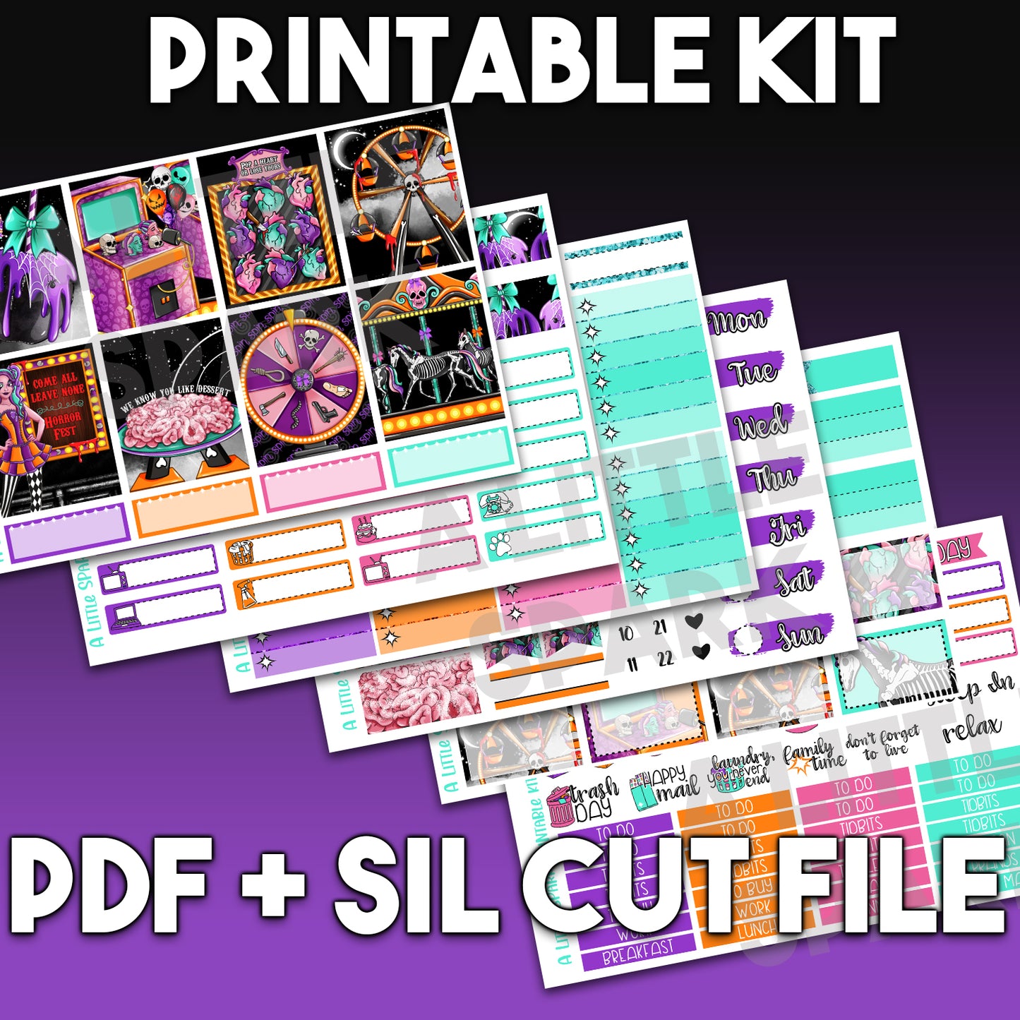 Vertical PRINTABLE Kit: Horror Fest