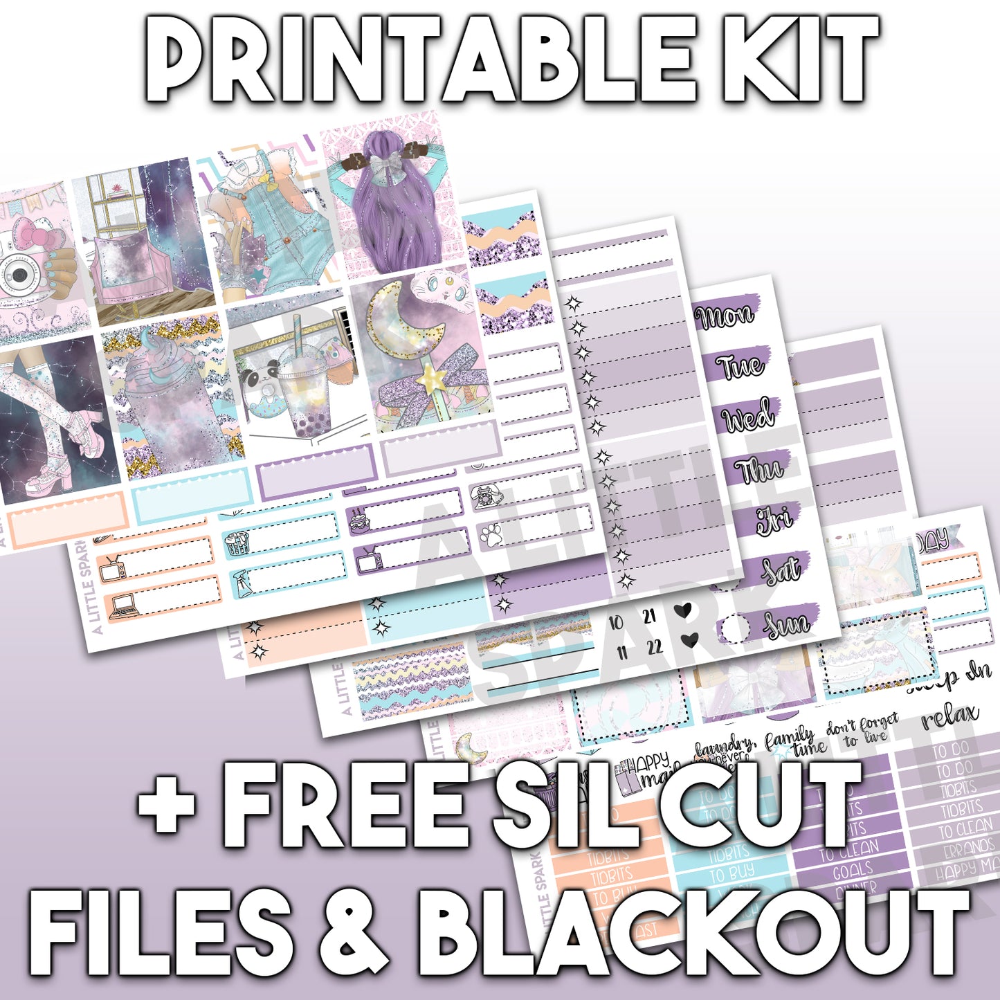 Vertical PRINTABLE Kit Dreamsicle