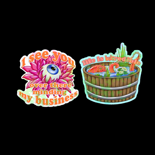 Flora: Holo Overly Die Cut Sticker Pack