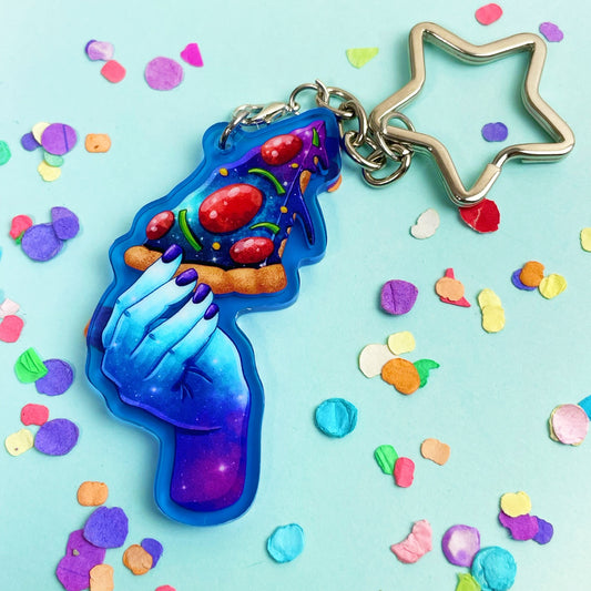 Cosmic Pizza Keychain // Galaxy Yums