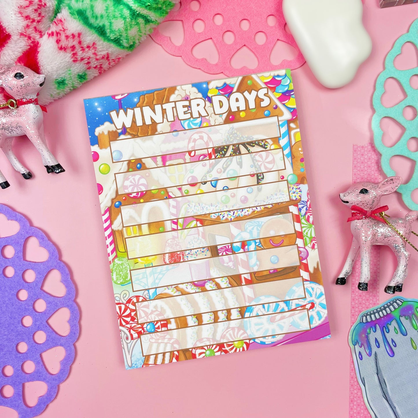 50-sheet Snow Tracks Lister Notepad